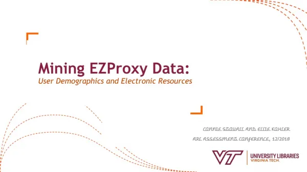 Mining EZProxy Data: User Demographics and Electronic Resources