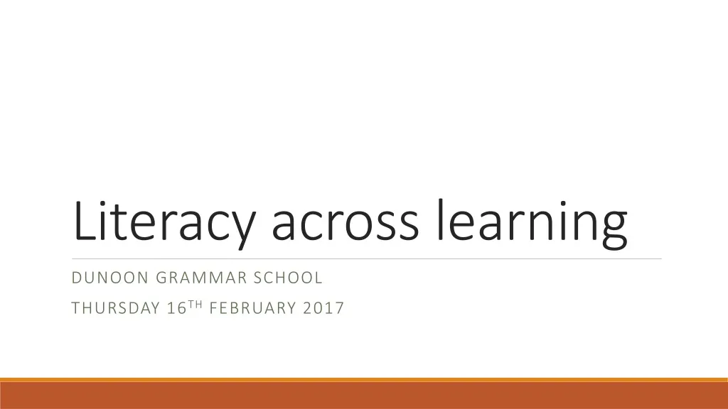 literacy across learning
