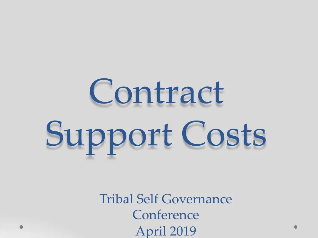 contract support costs