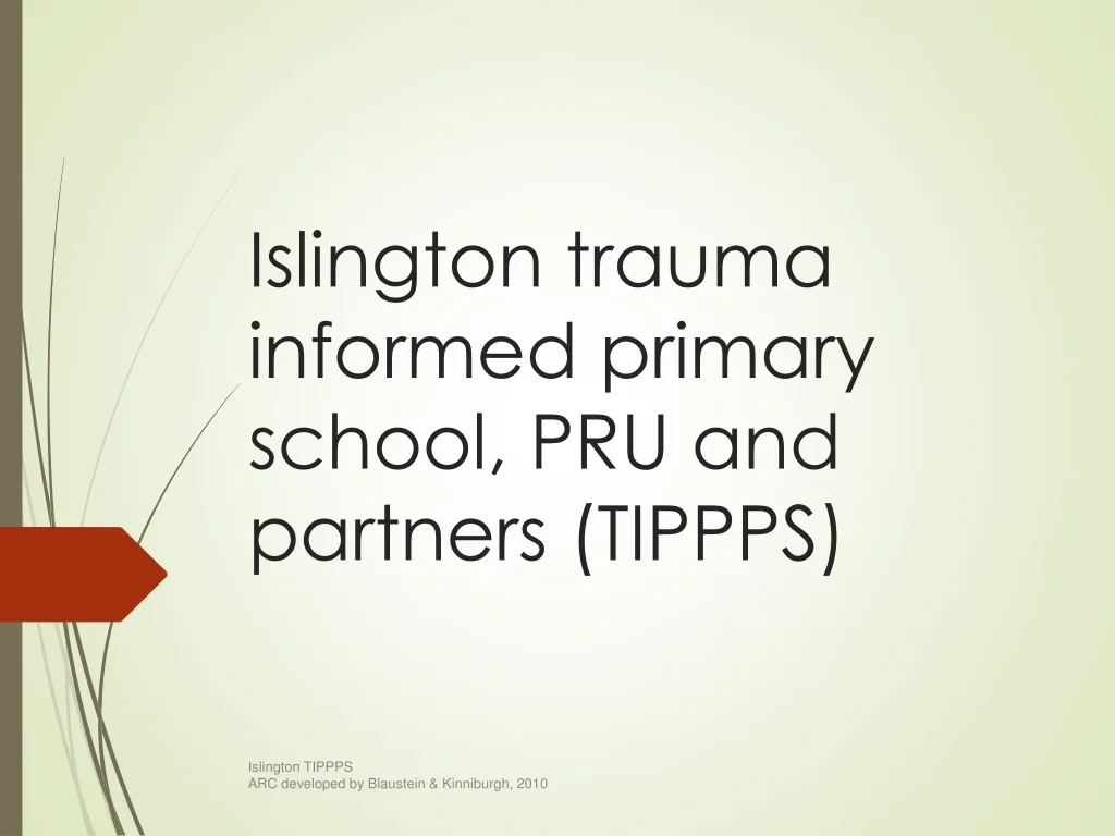 islington trauma informed primary school pru and partners tippps