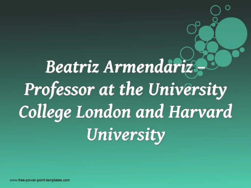 beatriz armendariz professor at the university