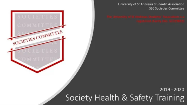 Society Health &amp; Safety Training