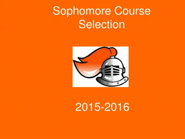 Sophomore Course Selection