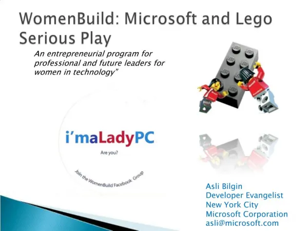 WomenBuild: Microsoft and Lego Serious Play