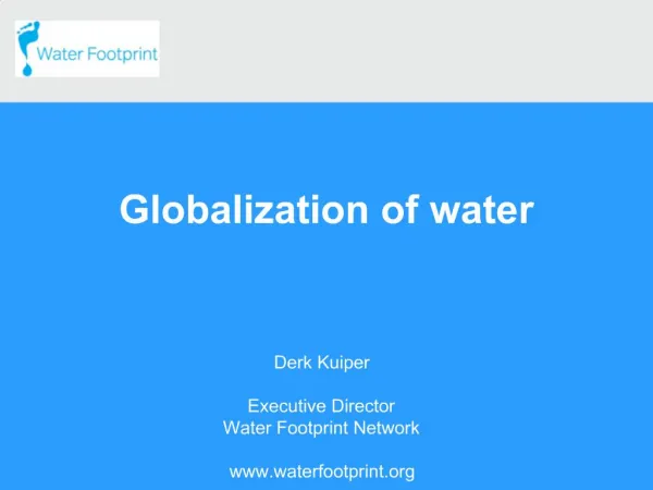 Globalization of water