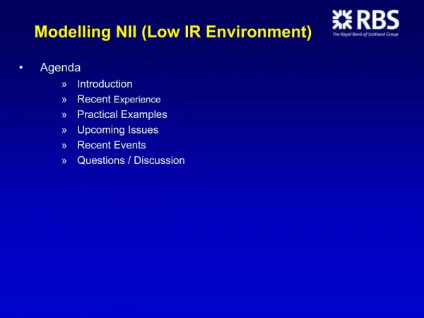 Modelling NII Low IR Environment