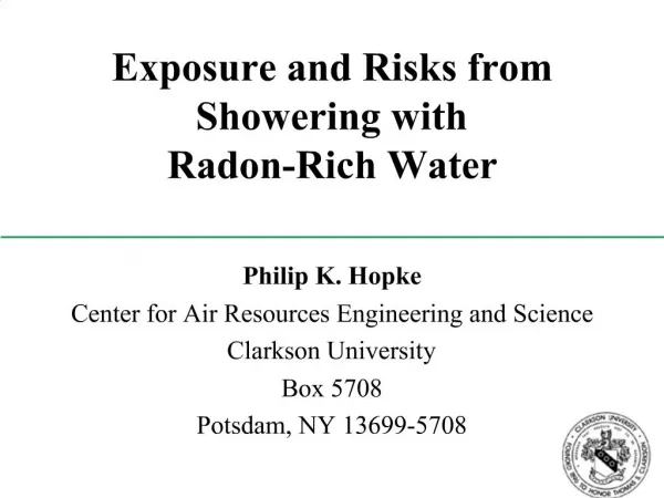 Exposure and Risks from Showering with Radon-Rich Water