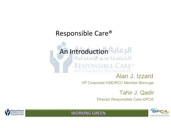 Responsible Care An Introduction