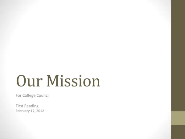 Our Mission