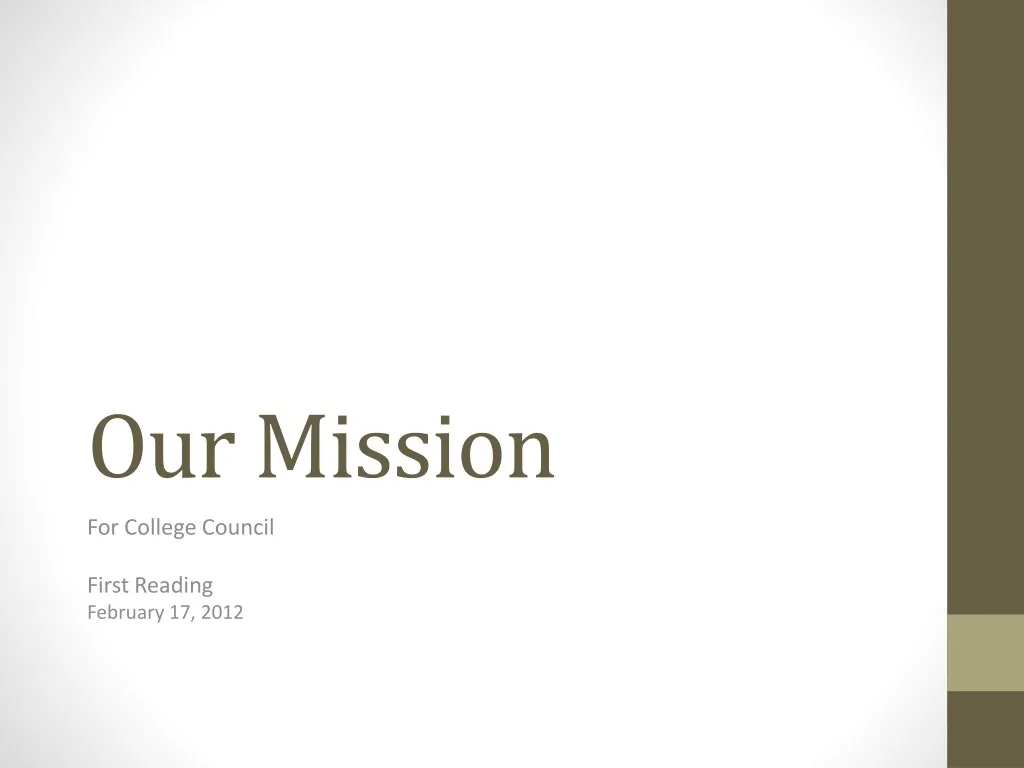 our mission