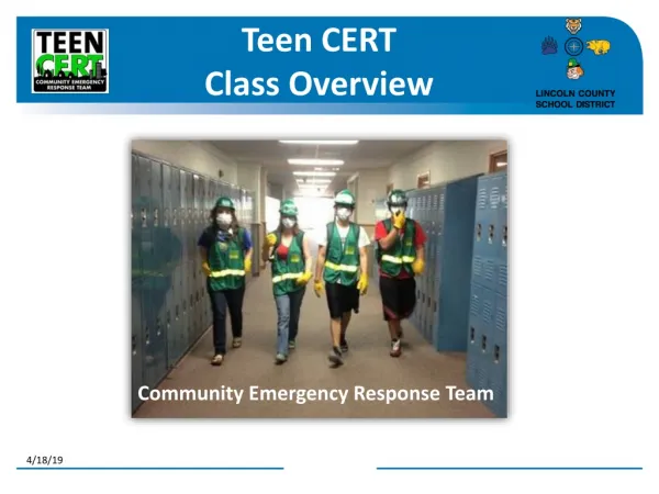 Teen CERT Class Overview