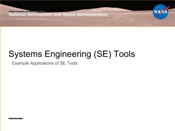 Systems Engineering SE Tools