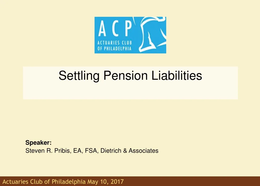 settling pension liabilities