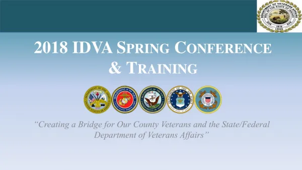 2018 IDVA Spring Conference &amp; Training