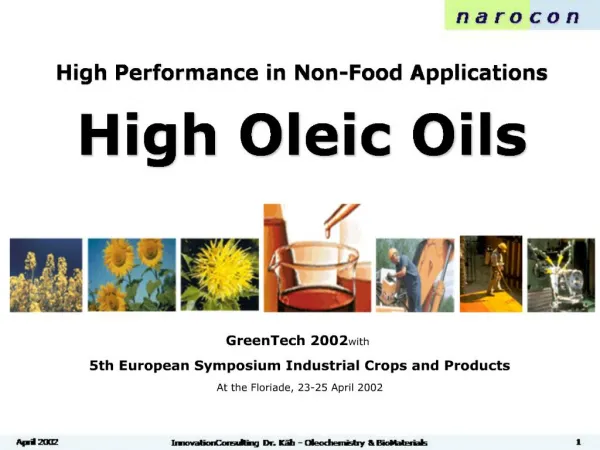 High Performance in Non-Food Applications