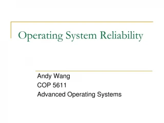 Operating System Reliability - slide 1