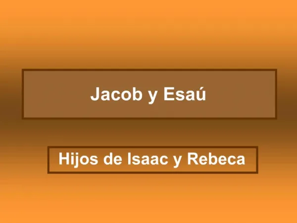 Jacob y Esa