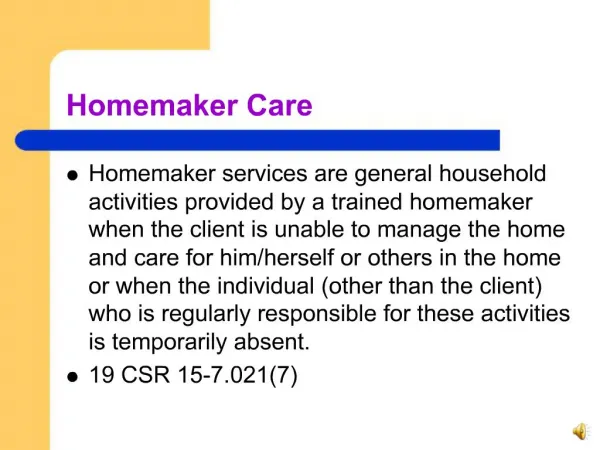 Homemaker Care