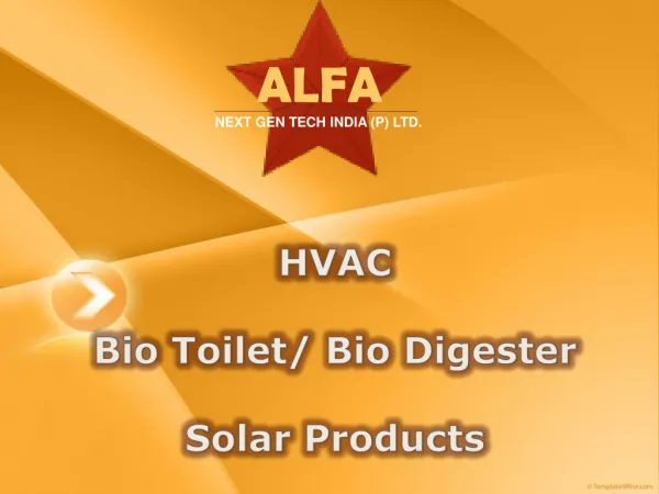 HVAC Bio Toilet/ Bio Digester Solar Products