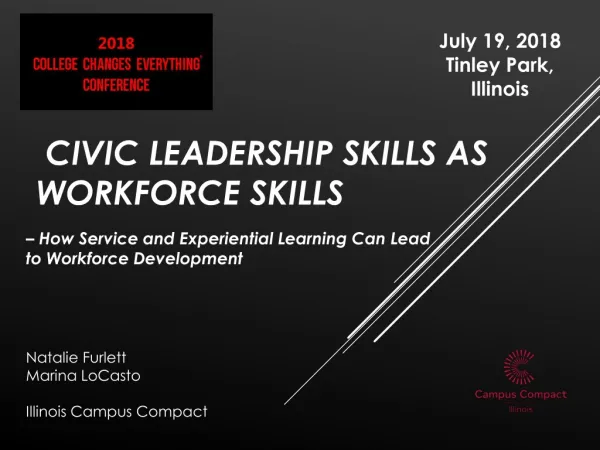 Civic Leadership Skills as Workforce Skills