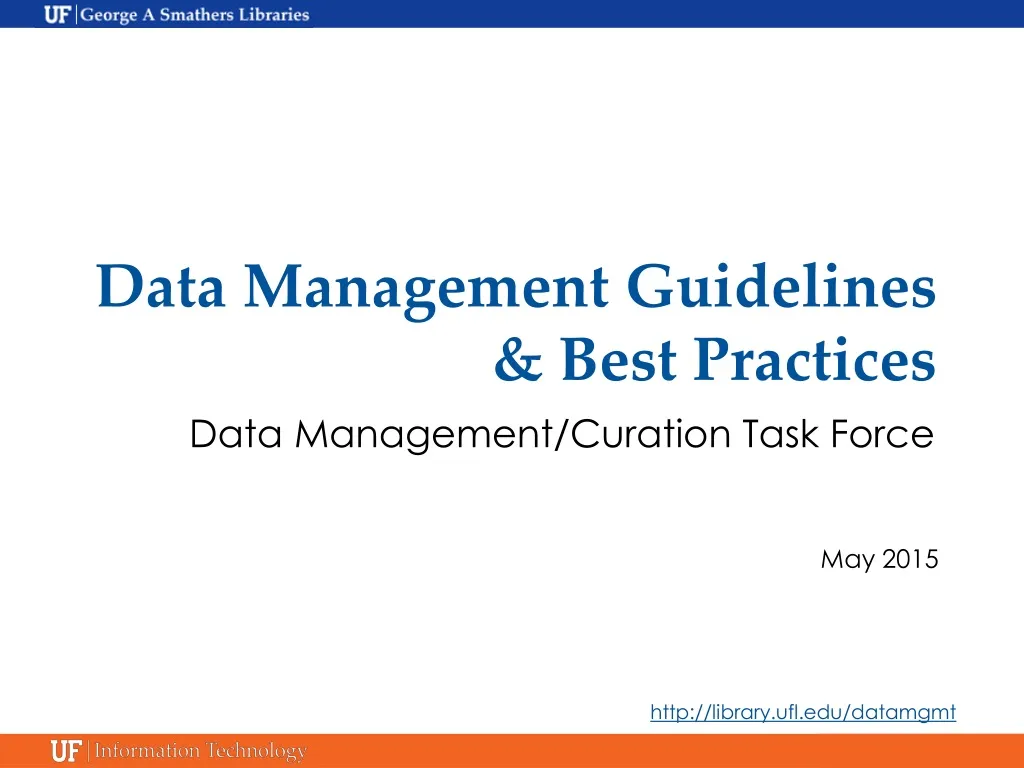data management guidelines best practices