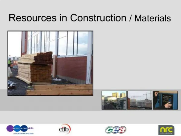 Resources in Construction