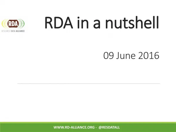 rda in a nutshell 09 june 2016