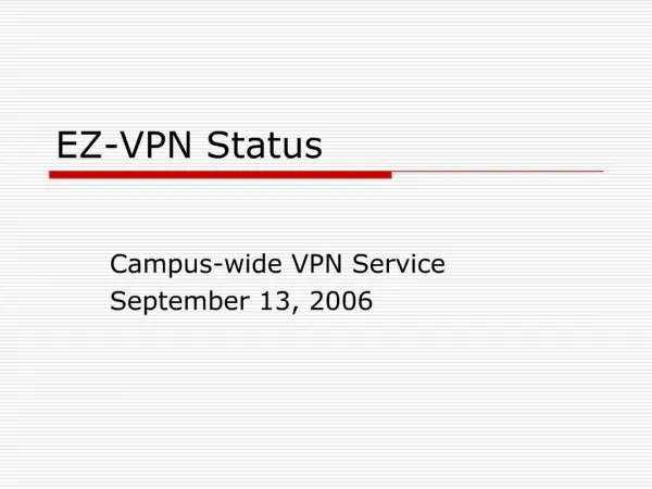EZ-VPN Status