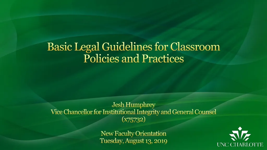 basic legal guidelines for classroom policies