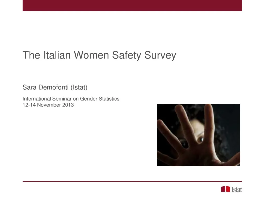 the italian women safety survey sara demofonti