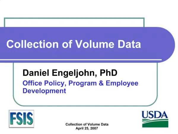 Collection of Volume Data