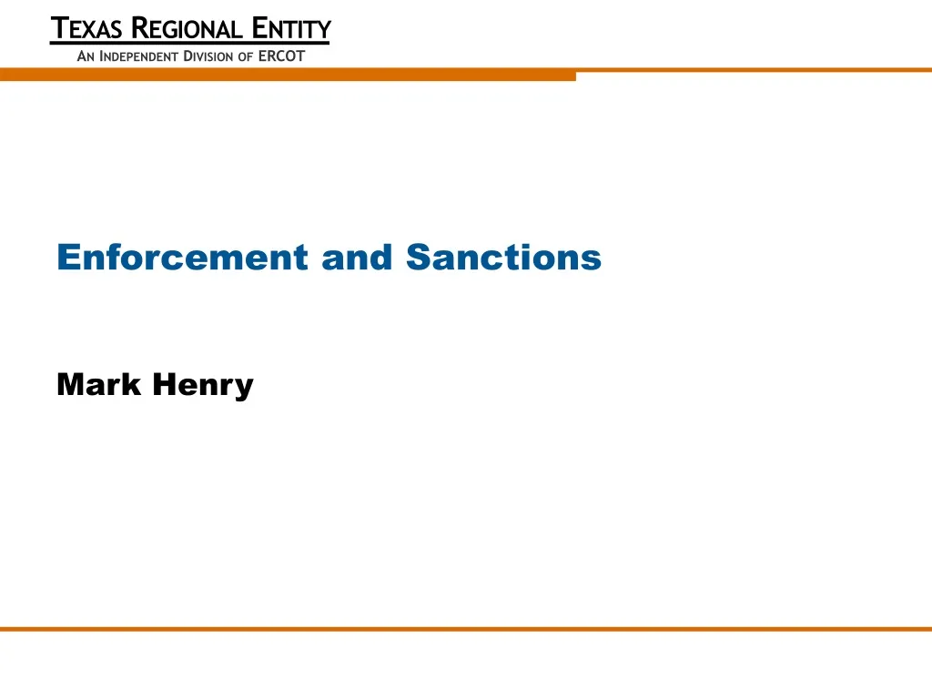enforcement and sanctions