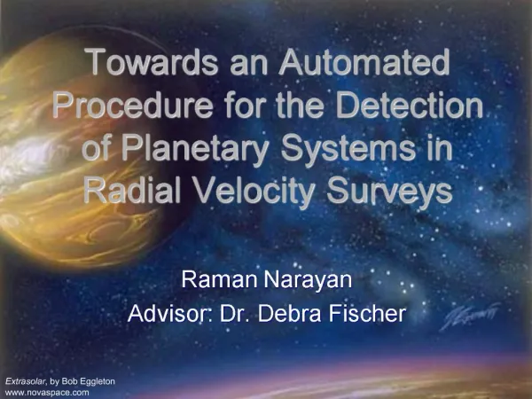 Towards an Automated Procedure for the Detection of Planetary Systems in Radial Velocity Surveys