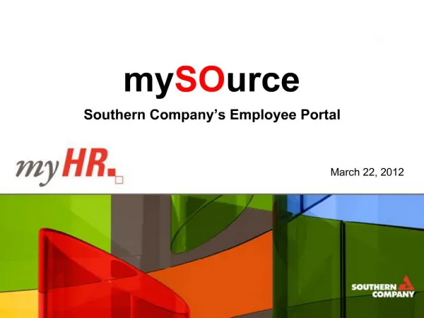 MySOurce Southern Company s Employee Portal
