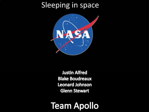 Sleeping in space