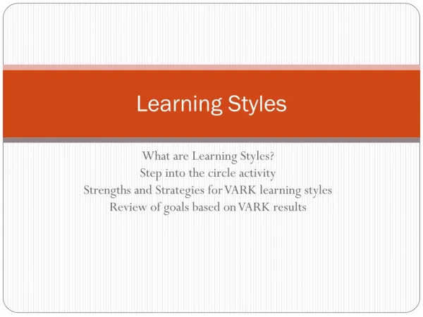 Learning Styles