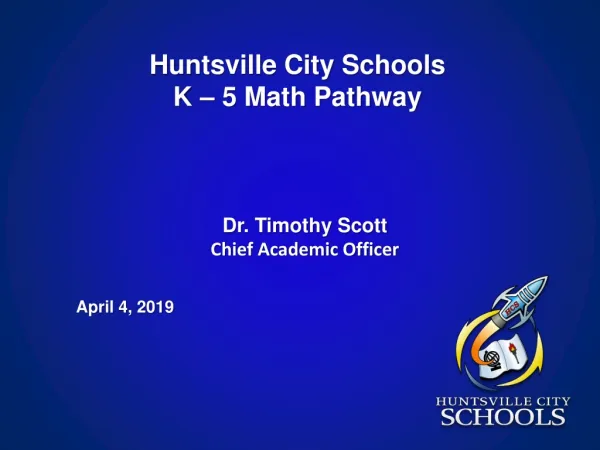 Huntsville City Schools K – 5 Math Pathway