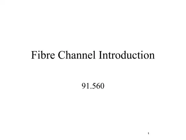 Fibre Channel Introduction
