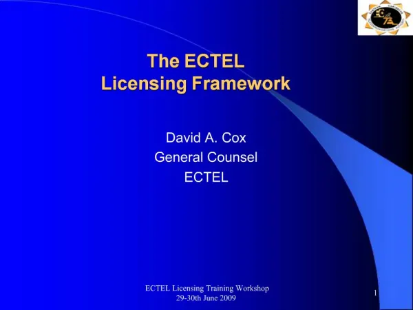 The ECTEL Licensing Framework