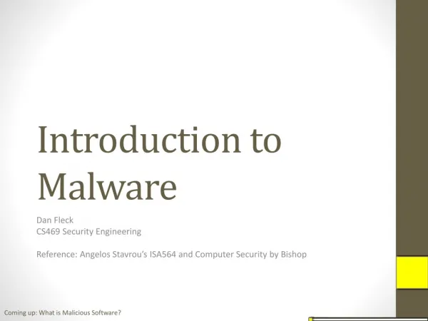 Introduction to Malware