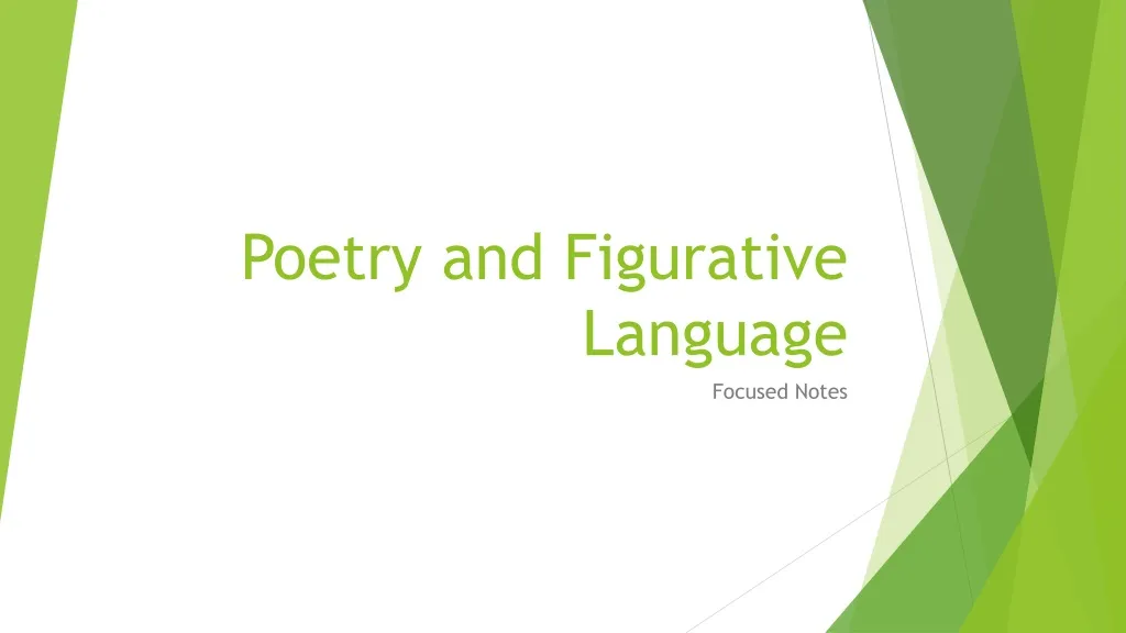 poetry and figurative language