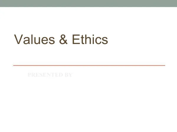Values Ethics