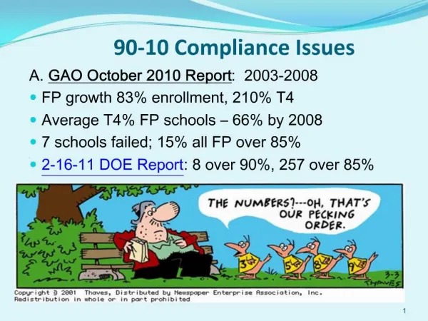 90-10 Compliance Issues