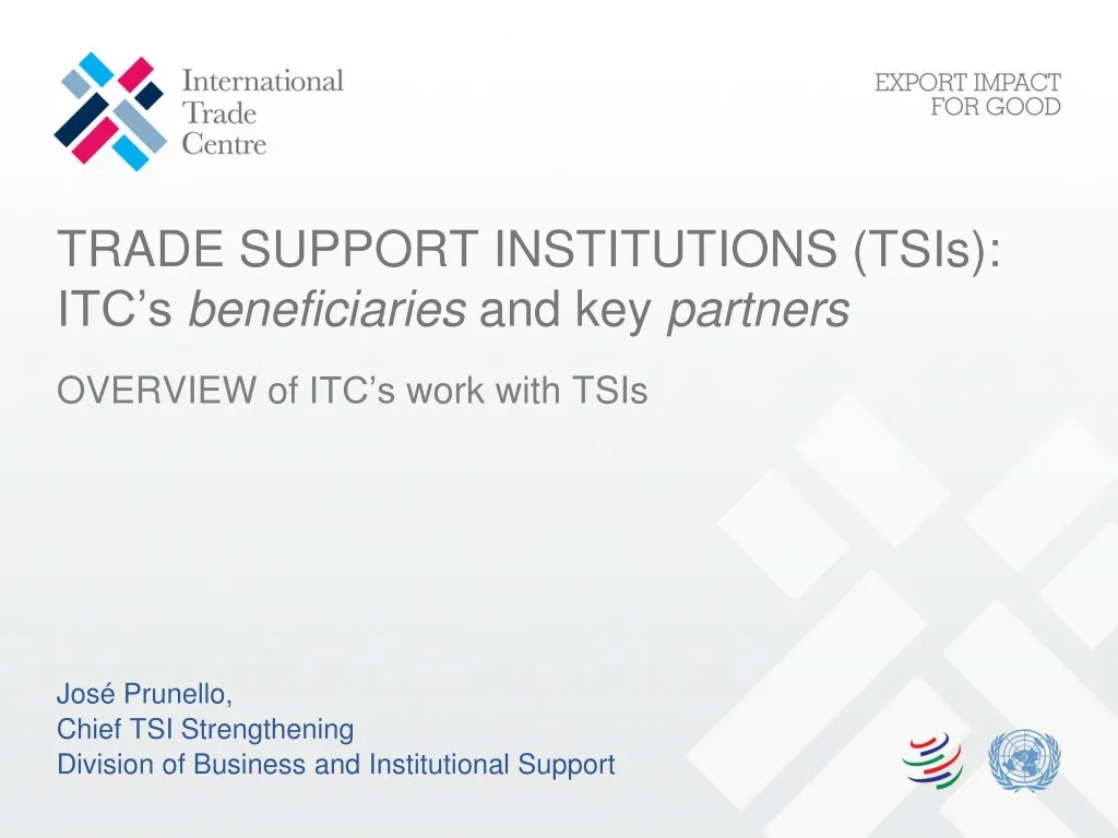 trade support institutions tsis itc s beneficiaries and key partners