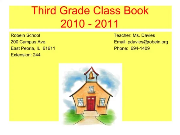 Third Grade Class Book 2010 - 2011