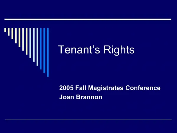 Tenant s Rights
