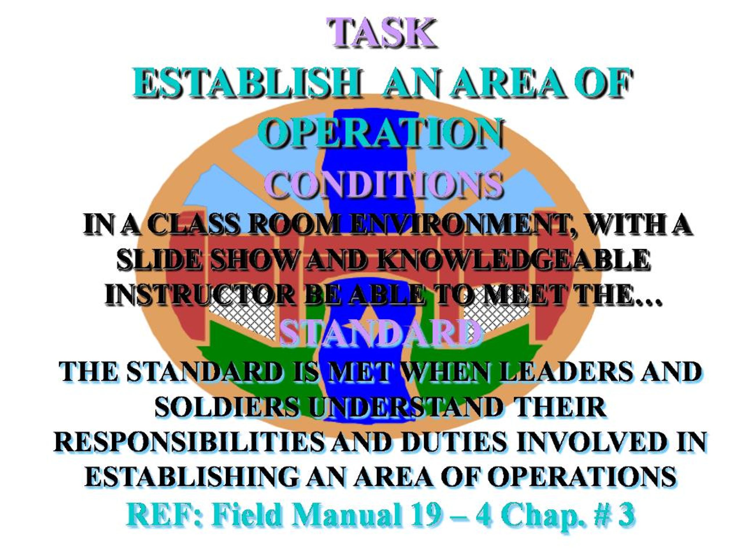 PPT - TASK ESTABLISH AN AREA OF OPERATION PowerPoint Presentation, free ...