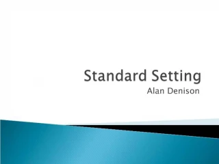 Standard Setting - slide 1