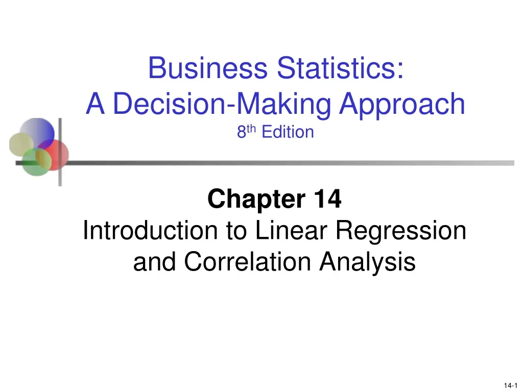 chapter 14 introduction to linear regression and correlation analysis