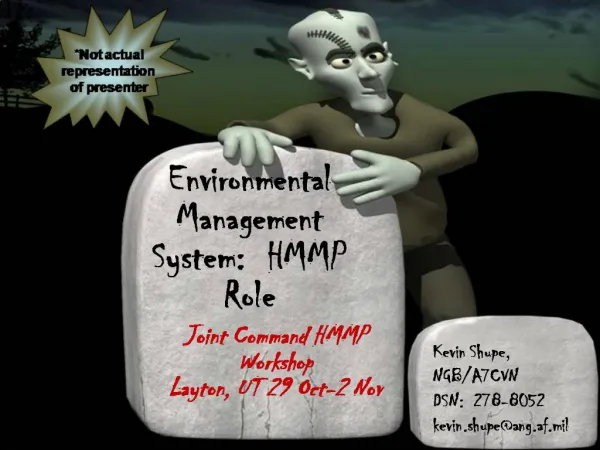 Environmental Management System: HMMP Role